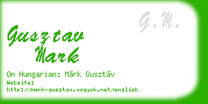 gusztav mark business card