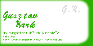 gusztav mark business card